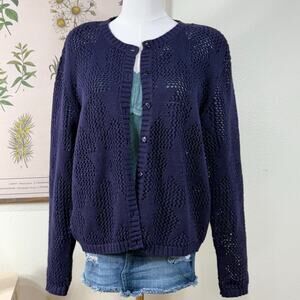 Y2k Star Cardigan Sweater Coastal Grandma Americana Whimsigoth Whimsy Twee M